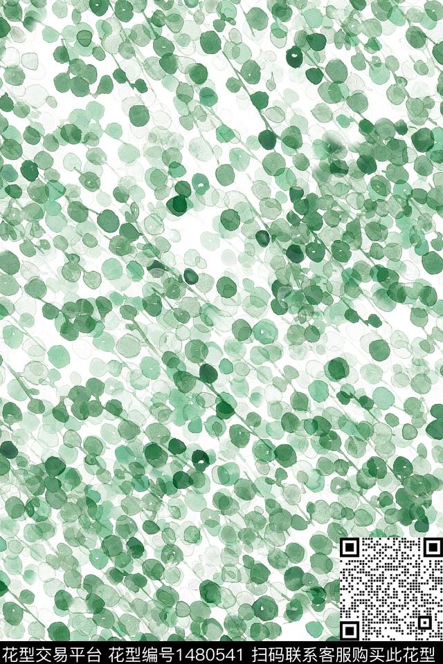 绿植树叶花卉大牌风数码印花华亿平台下载（图片编号: 1480541） - 瓦栏（Walan）