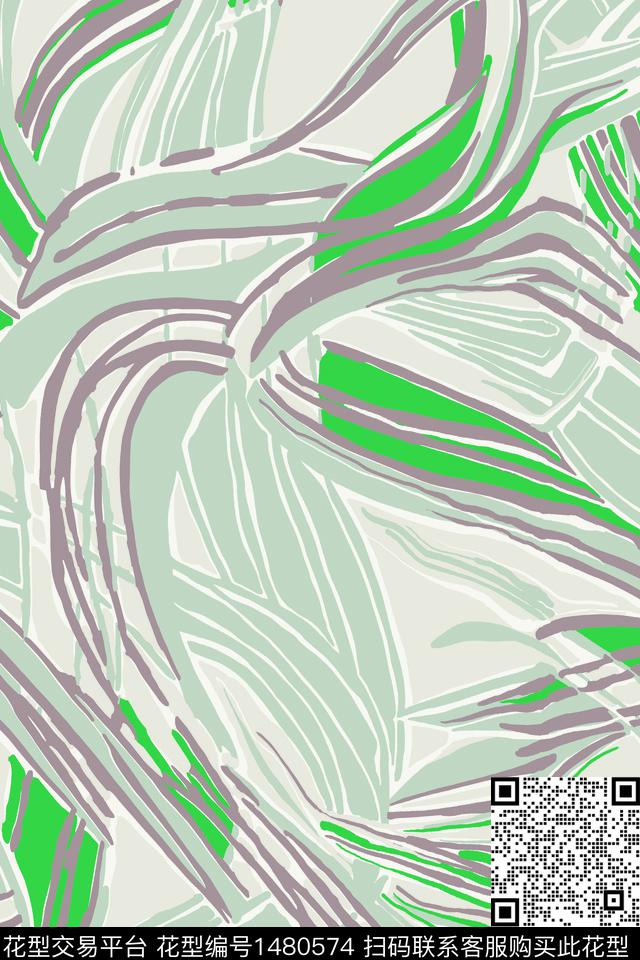 灰色花烂花华亿平台线条画传统印花华亿平台下载（图片编号: 1480574） - 瓦栏（Walan）