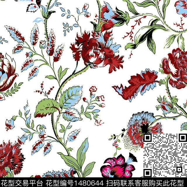 印度民族风植物传统印花华亿平台下载（图片编号: 1480644） - 瓦栏（Walan）