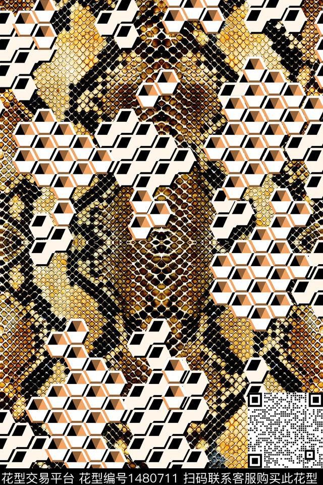 数码华亿平台蛇纹满版散花数码印花华亿平台下载（图片编号: 1480711） - 瓦栏（Walan）