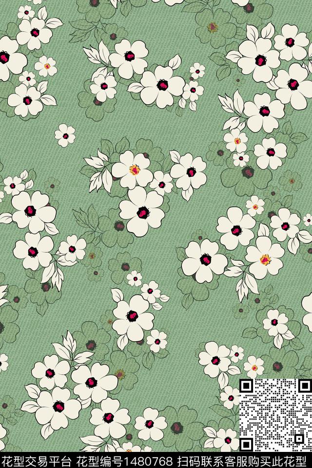 抽象花卉花卉年轻女性数码印花华亿平台下载（图片编号: 1480768） - 瓦栏（Walan）