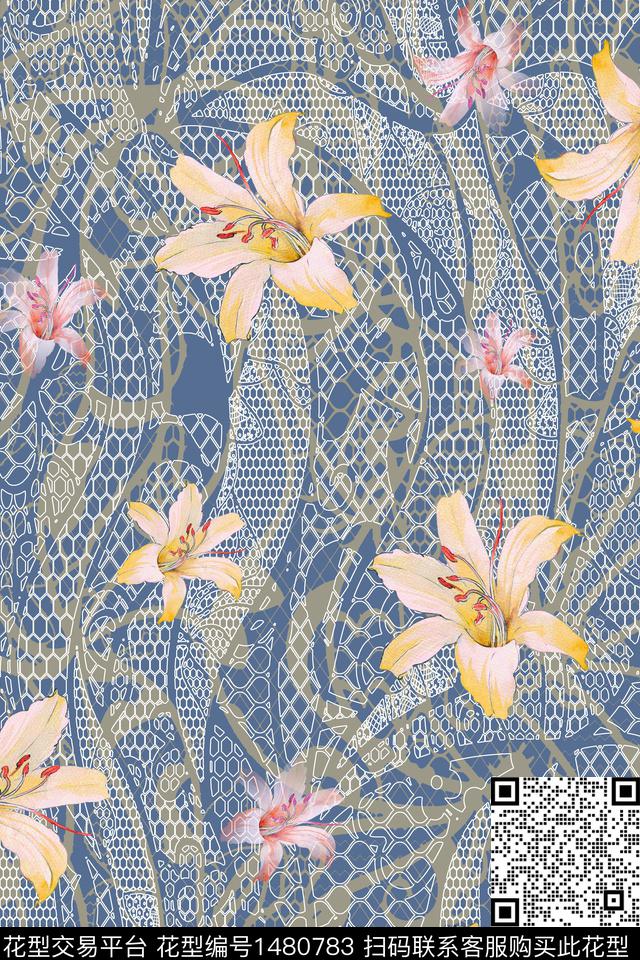 绿植树叶水彩年轻女性数码印花华亿平台下载（图片编号: 1480783） - 瓦栏（Walan）