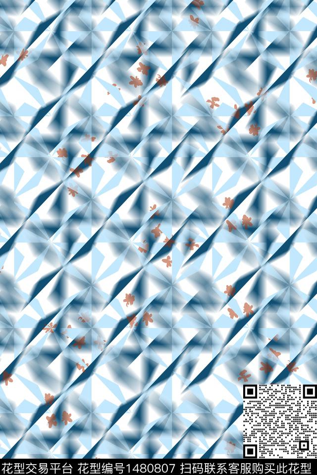 格子大牌风年轻女性数码印花华亿平台下载（图片编号: 1480807） - 瓦栏（Walan）