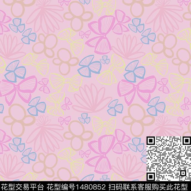 笔触花卉手绘传统印花华亿平台下载（图片编号: 1480852） - 瓦栏（Walan）