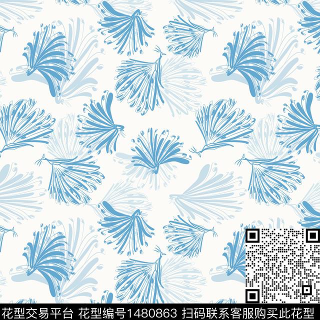 花卉手绘小碎花传统印花华亿平台下载（图片编号: 1480863） - 瓦栏（Walan）