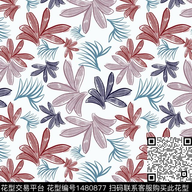 花卉手绘小碎花数码印花华亿平台下载（图片编号: 1480877） - 瓦栏（Walan）