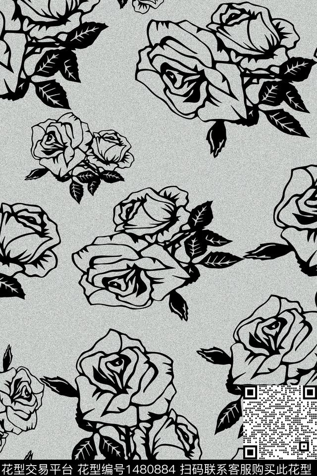 绿植树叶定位花民族风数码印花华亿平台下载（图片编号: 1480884） - 瓦栏（Walan）