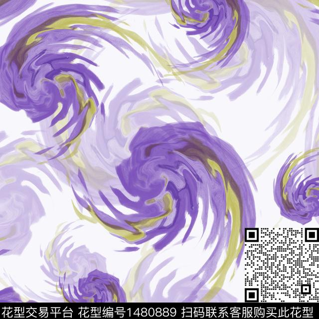 肌理手绘圆形数码印花华亿平台下载（图片编号: 1480889） - 瓦栏（Walan）