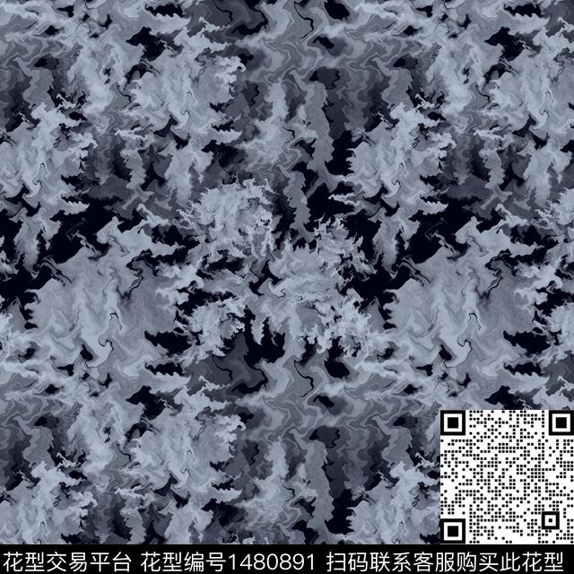 肌理蜡染手绘数码印花华亿平台下载（图片编号: 1480891） - 瓦栏（Walan）