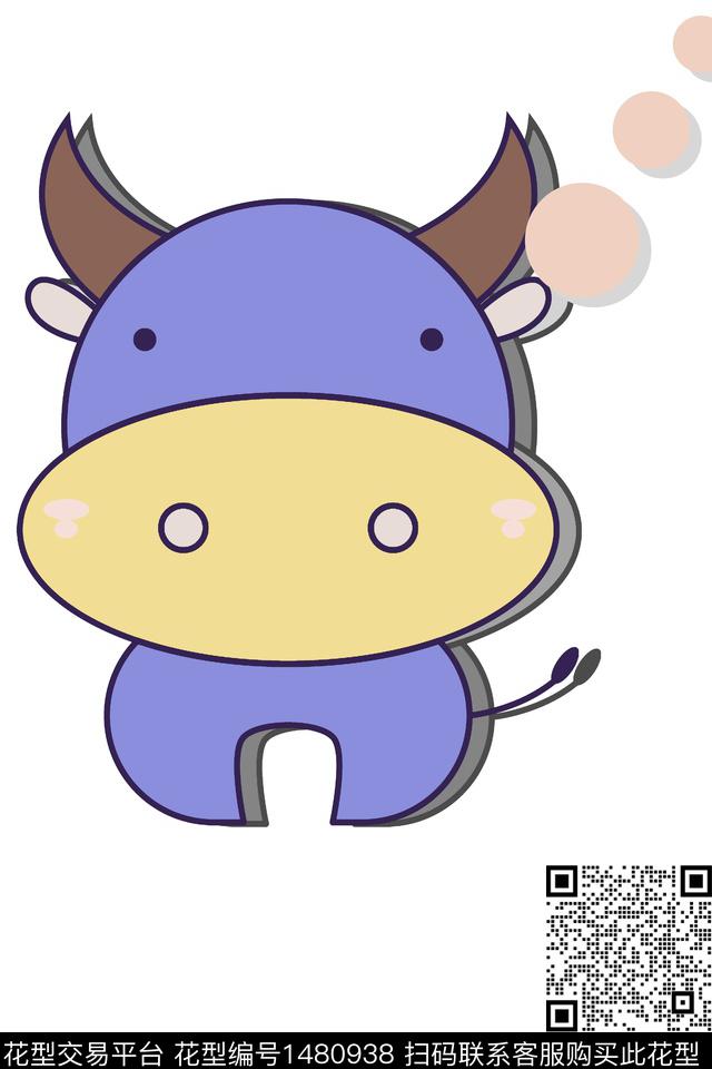 衬衫牛卡通数码印花华亿平台下载（图片编号: 1480938） - 瓦栏（Walan）