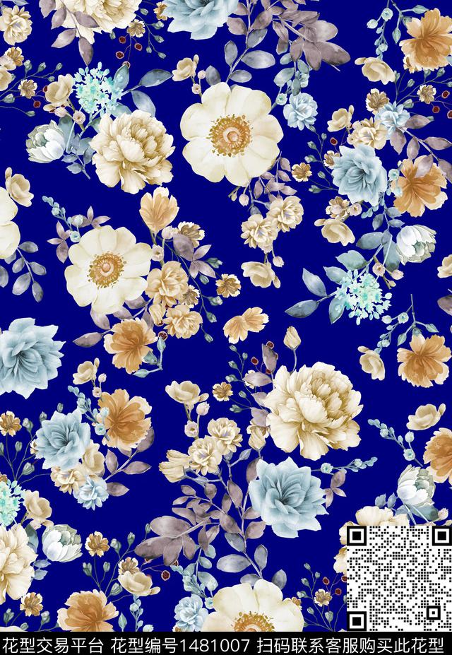 民族花卉民族风花卉传统印花华亿平台下载（图片编号: 1481007） - 瓦栏（Walan）