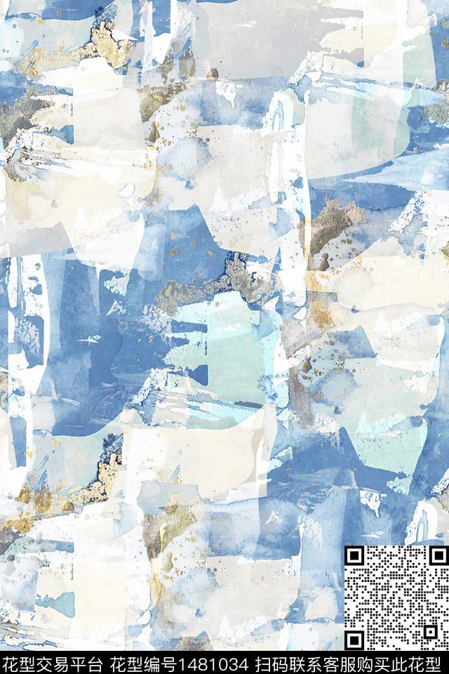 肌理抽象小清新数码印花华亿平台下载（图片编号: 1481034） - 瓦栏（Walan）