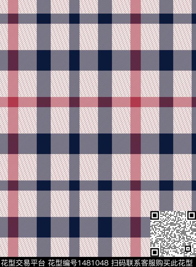 格子大牌风小碎花传统印花华亿平台下载（图片编号: 1481048） - 瓦栏（Walan）