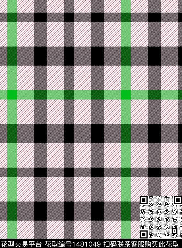 格子大牌风小碎花传统印花华亿平台下载（图片编号: 1481049） - 瓦栏（Walan）