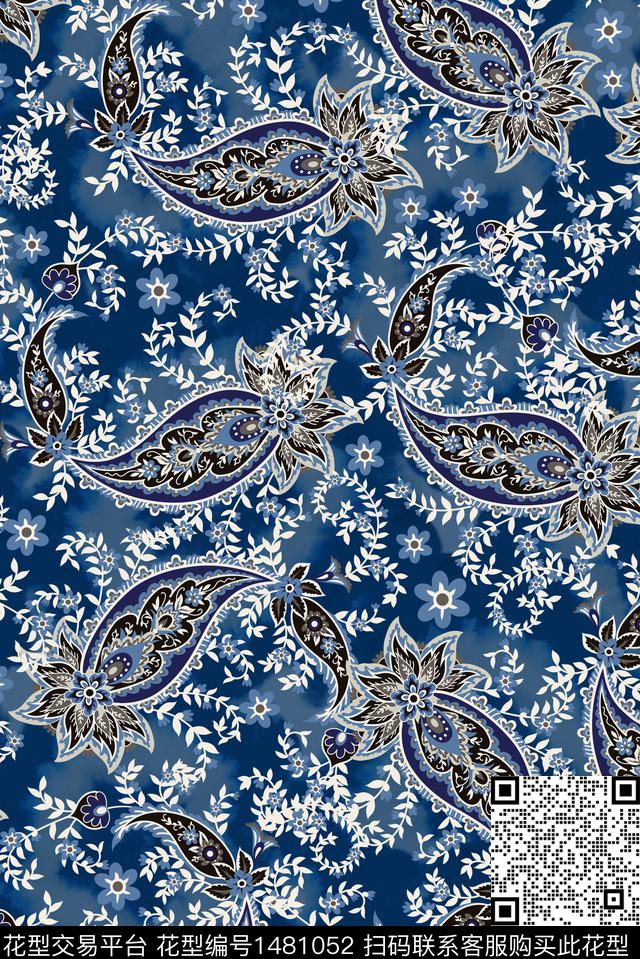 民族风佩斯利春夏华亿平台数码印花华亿平台下载（图片编号: 1481052） - 瓦栏（Walan）