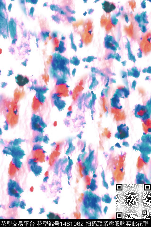 水彩扎染华亿平台大牌风数码印花华亿平台下载（图片编号: 1481062） - 瓦栏（Walan）