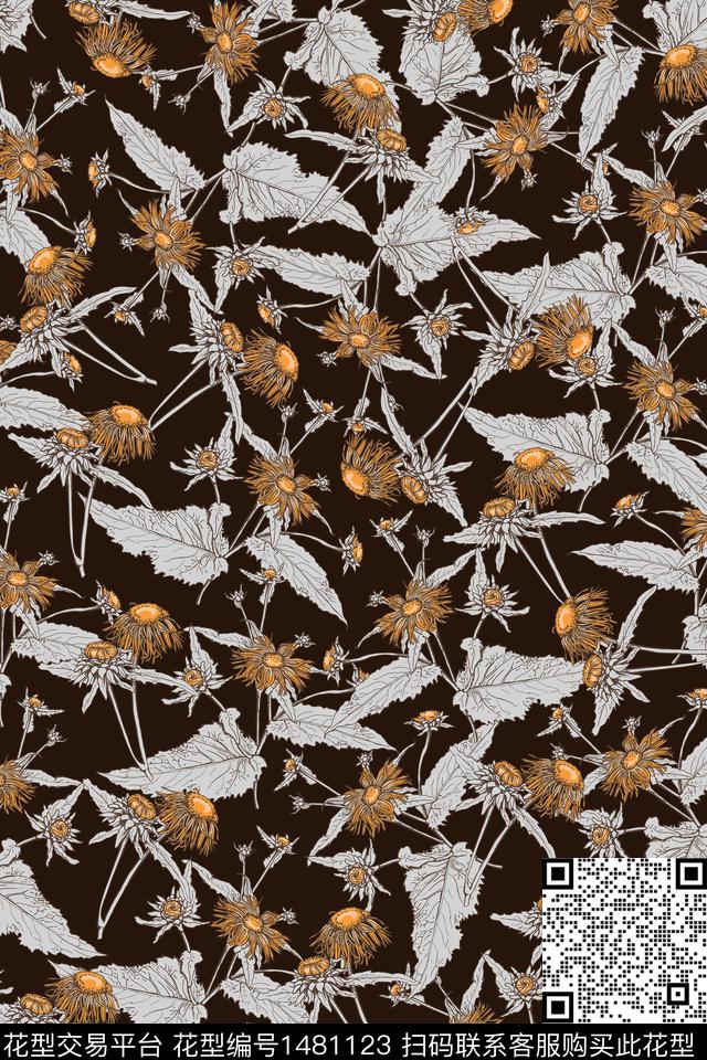 女装大牌风小碎花数码印花华亿平台下载（图片编号: 1481123） - 瓦栏（Walan）