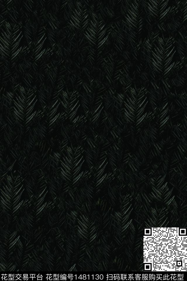 大牌风植物暗色数码印花华亿平台下载（图片编号: 1481130） - 瓦栏（Walan）