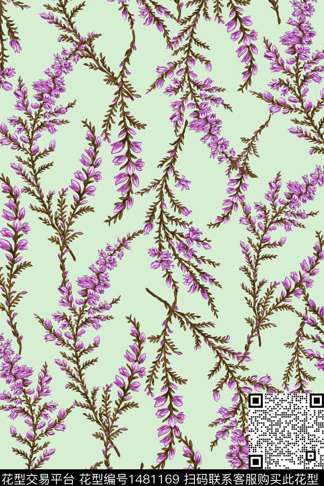 花卉大牌风年轻女性数码印花华亿平台下载（图片编号: 1481169） - 瓦栏（Walan）