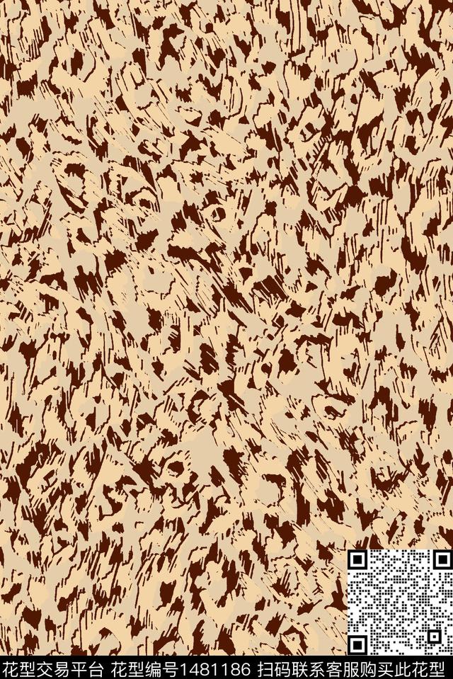 几何肌理抽象花卉传统印花华亿平台下载（图片编号: 1481186） - 瓦栏（Walan）