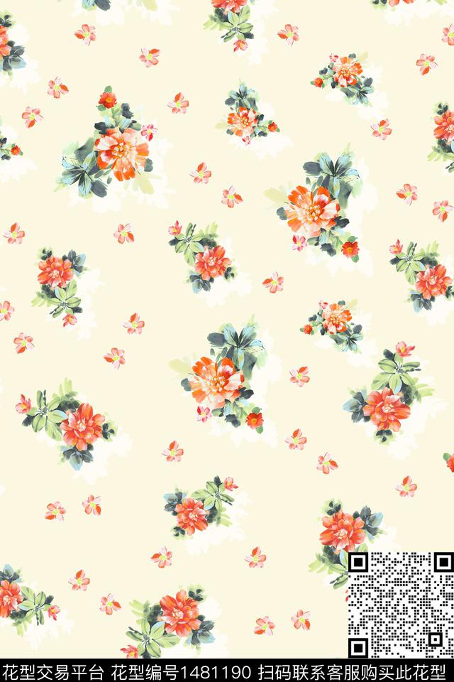 绿植树叶大牌风年轻女性数码印花华亿平台下载（图片编号: 1481190） - 瓦栏（Walan）