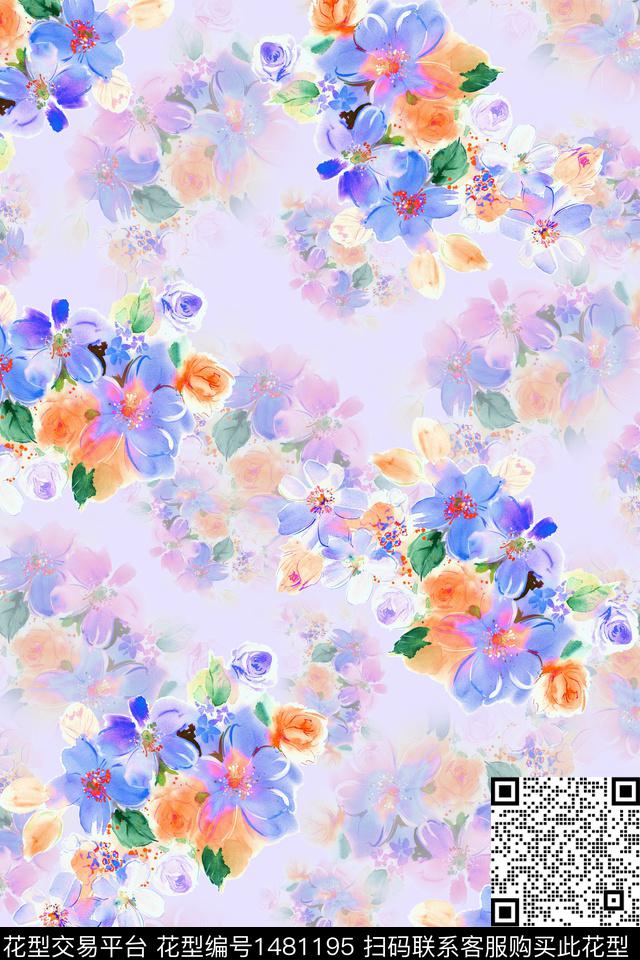 绿植树叶大牌风年轻女性数码印花华亿平台下载（图片编号: 1481195） - 瓦栏（Walan）