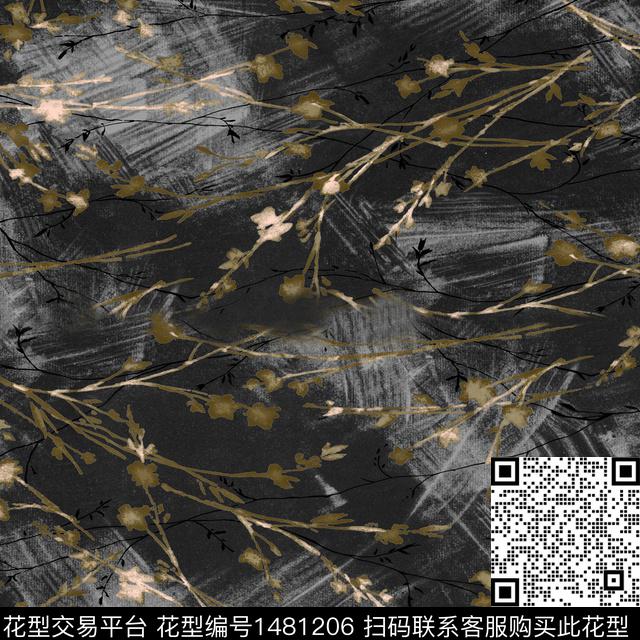 小碎花满版散花水彩花卉数码印花华亿平台下载（图片编号: 1481206） - 瓦栏（Walan）