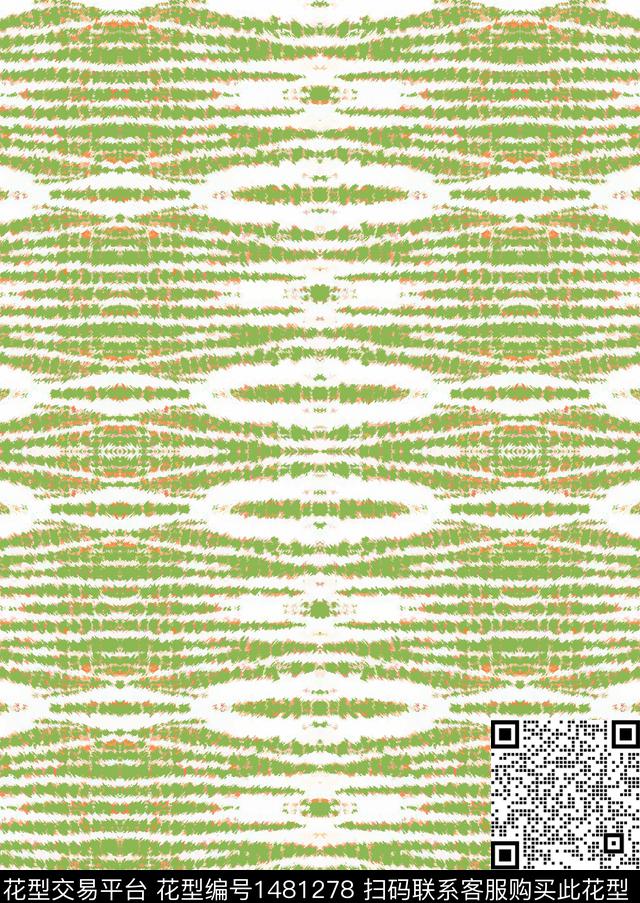 撞色几何扎染华亿平台数码印花华亿平台下载（图片编号: 1481278） - 瓦栏（Walan）