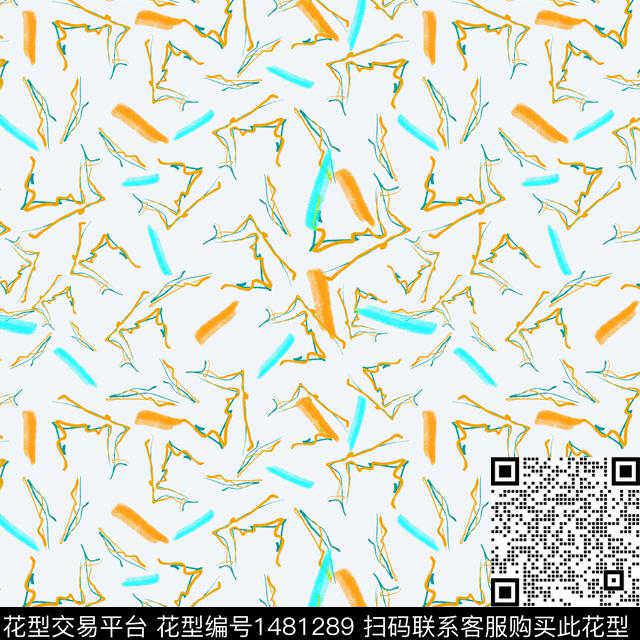 大牌风抽象手绘数码印花华亿平台下载（图片编号: 1481289） - 瓦栏（Walan）
