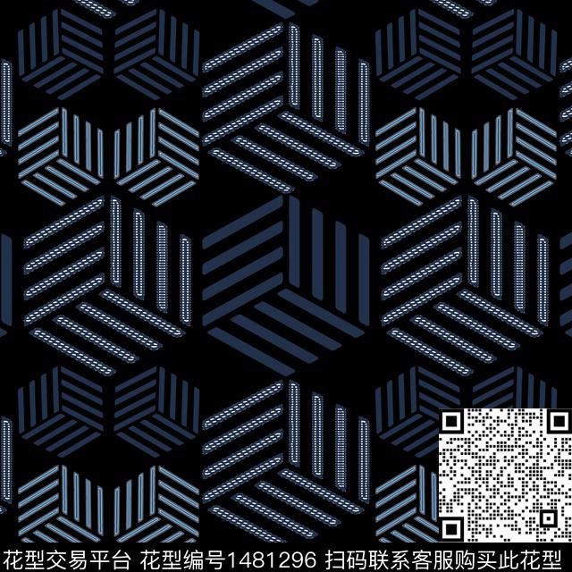 几何格子大牌风传统印花华亿平台下载（图片编号: 1481296） - 瓦栏（Walan）