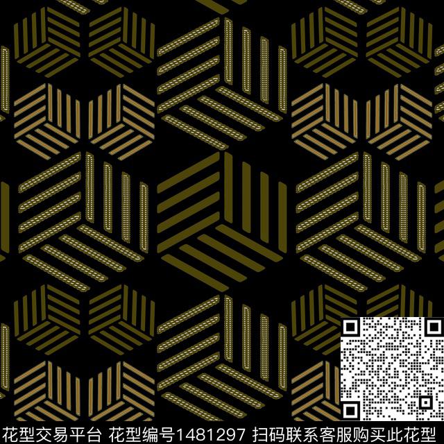 几何格子大牌风传统印花华亿平台下载（图片编号: 1481297） - 瓦栏（Walan）