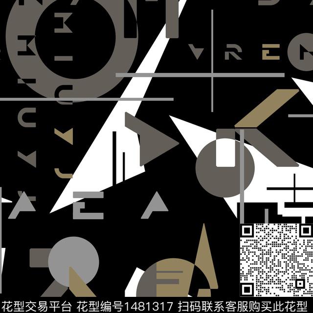 几何字母纸印花传统印花华亿平台下载（图片编号: 1481317） - 瓦栏（Walan）
