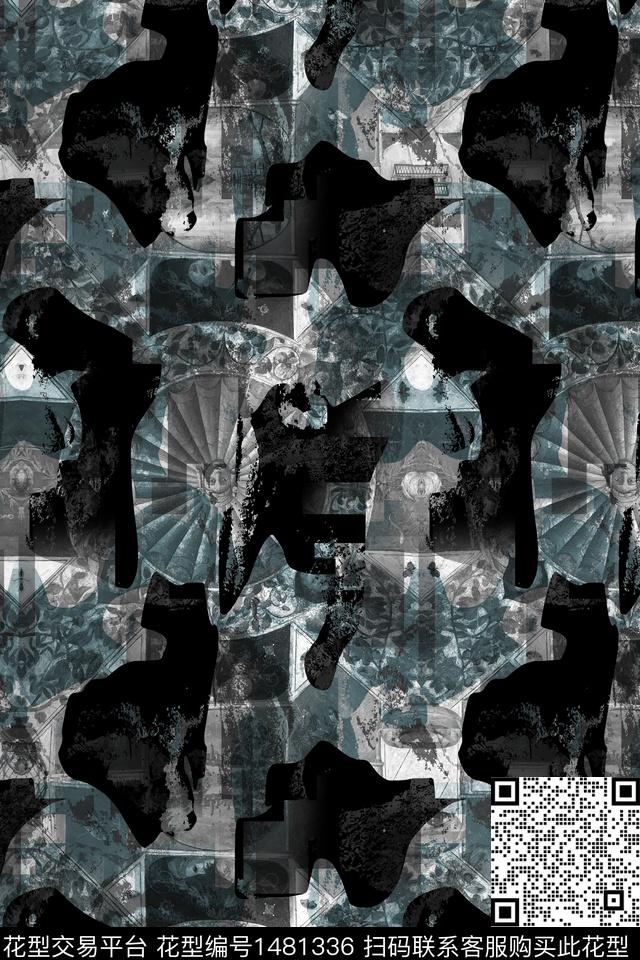 几何纸印花男装传统印花华亿平台下载（图片编号: 1481336） - 瓦栏（Walan）