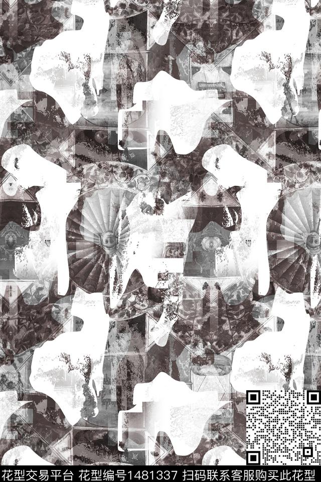 几何纸印花男装传统印花华亿平台下载（图片编号: 1481337） - 瓦栏（Walan）