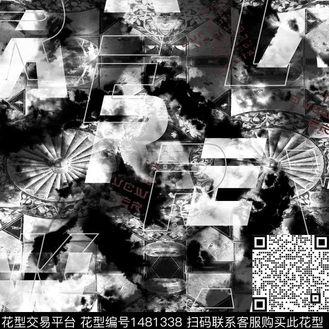 几何纸印花男装传统印花华亿平台下载（图片编号: 1481338） - 瓦栏（Walan）