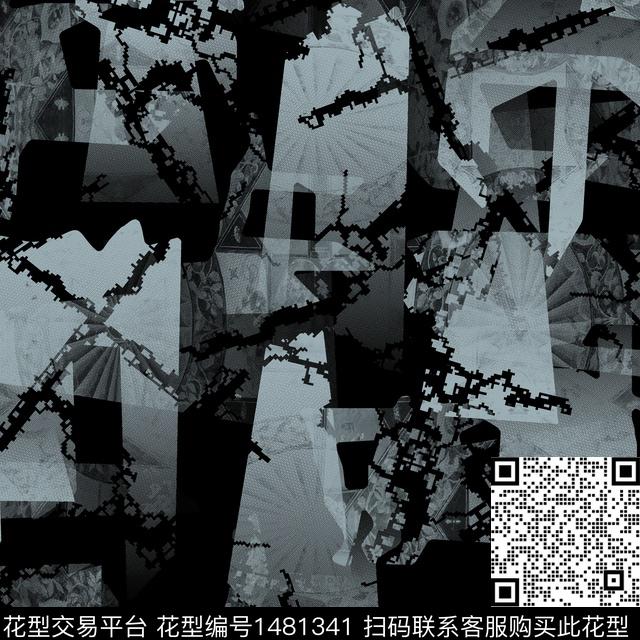 几何纸印花男装传统印花华亿平台下载（图片编号: 1481341） - 瓦栏（Walan）