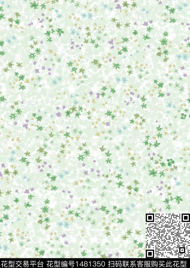 花卉春夏华亿平台小碎花数码印花华亿平台下载（图片编号: 1481350） - 瓦栏（Walan）