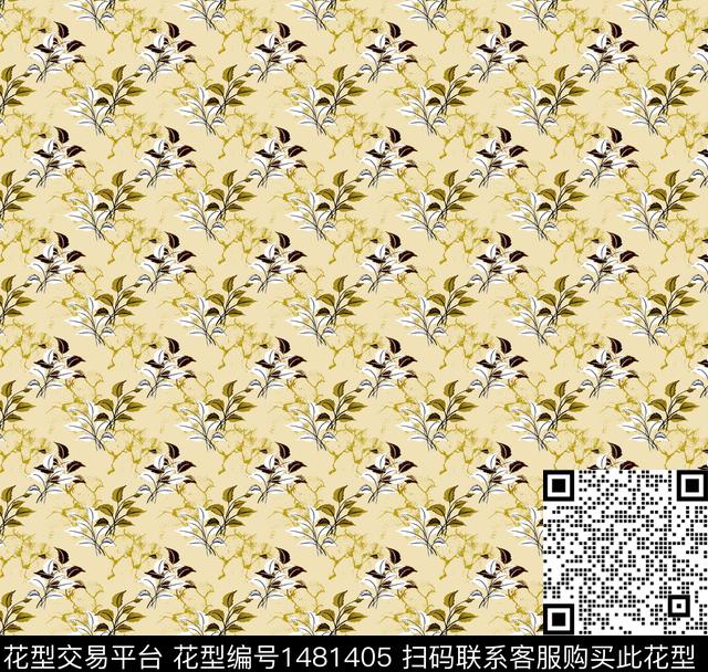 连衣裙女装花卉传统印花华亿平台下载（图片编号: 1481405） - 瓦栏（Walan）