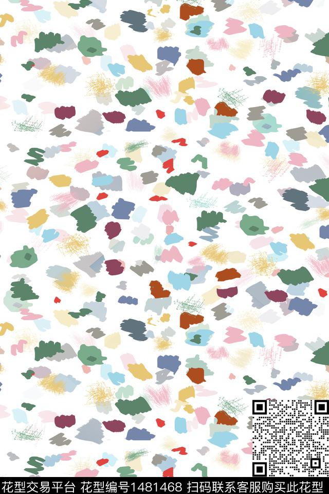 花卉小清新真丝数码印花华亿平台下载（图片编号: 1481468） - 瓦栏（Walan）