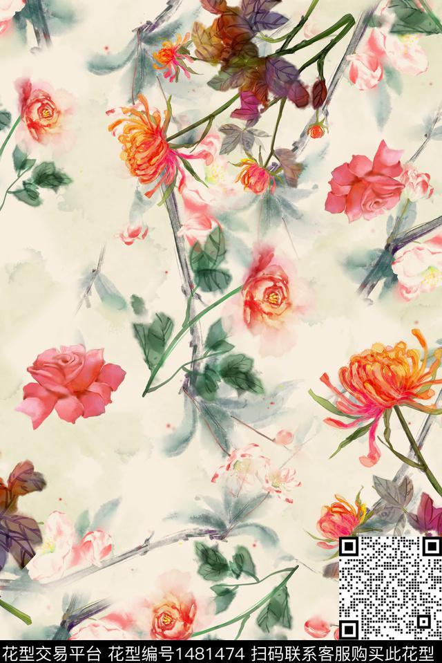 数码华亿平台女装民族风数码印花华亿平台下载（图片编号: 1481474） - 瓦栏（Walan）