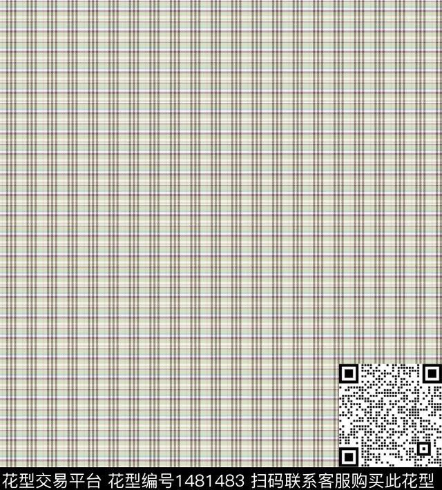 几何格子大牌风传统印花华亿平台下载（图片编号: 1481483） - 瓦栏（Walan）