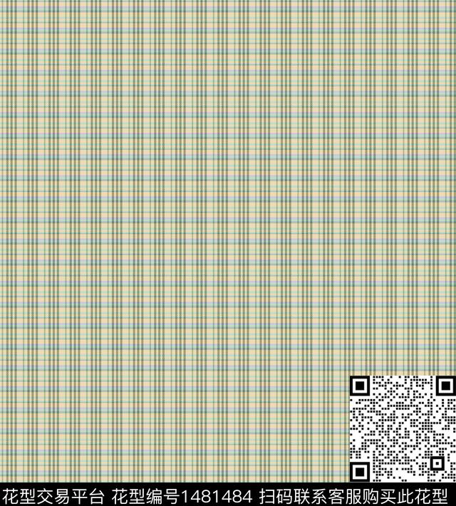 几何格子大牌风传统印花华亿平台下载（图片编号: 1481484） - 瓦栏（Walan）