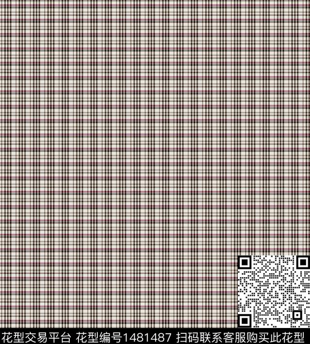 几何格子大牌风传统印花华亿平台下载（图片编号: 1481487） - 瓦栏（Walan）