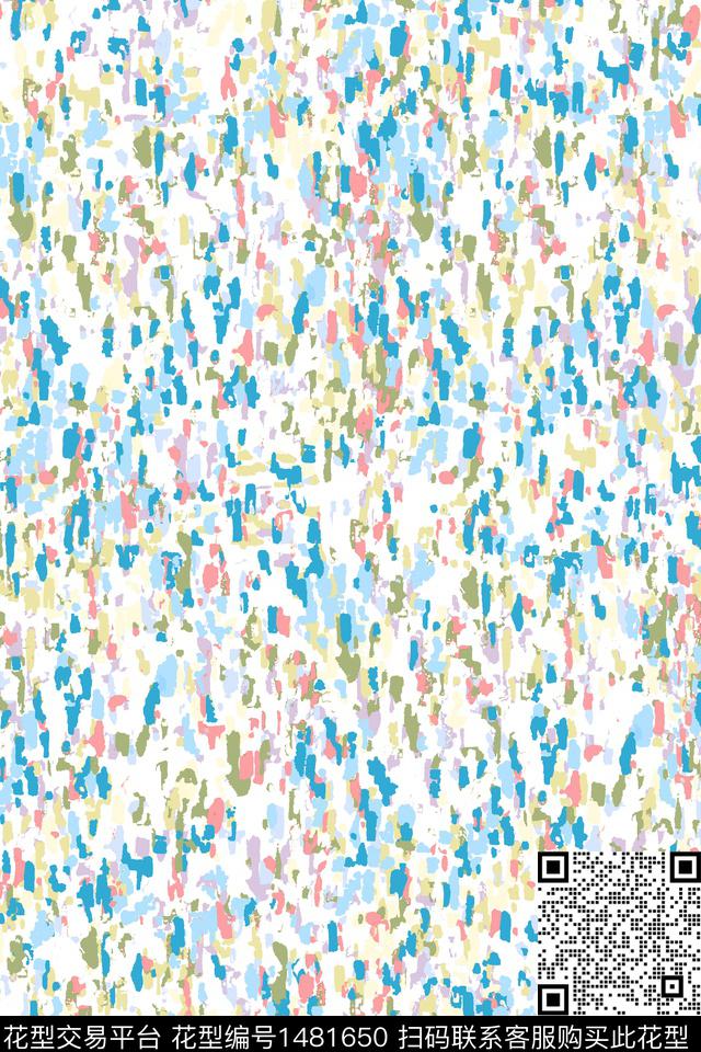 几何小清新真丝数码印花华亿平台下载（图片编号: 1481650） - 瓦栏（Walan）