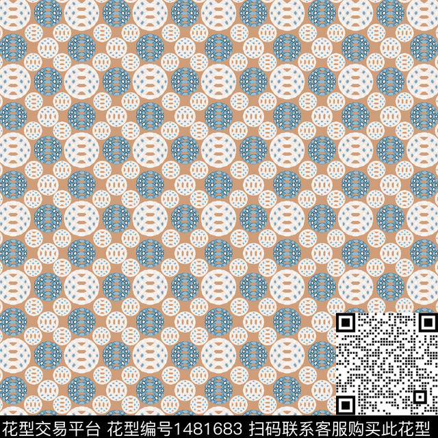 几何圆形传统印花华亿平台下载（图片编号: 1481683） - 瓦栏（Walan）