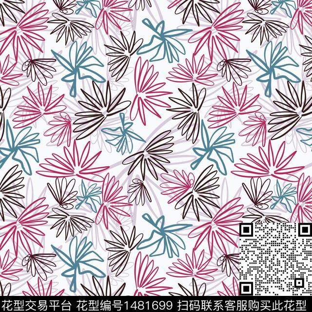花卉手绘小碎花传统印花华亿平台下载（图片编号: 1481699） - 瓦栏（Walan）