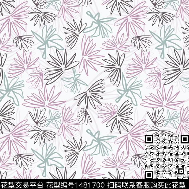 花卉手绘小碎花传统印花华亿平台下载（图片编号: 1481700） - 瓦栏（Walan）