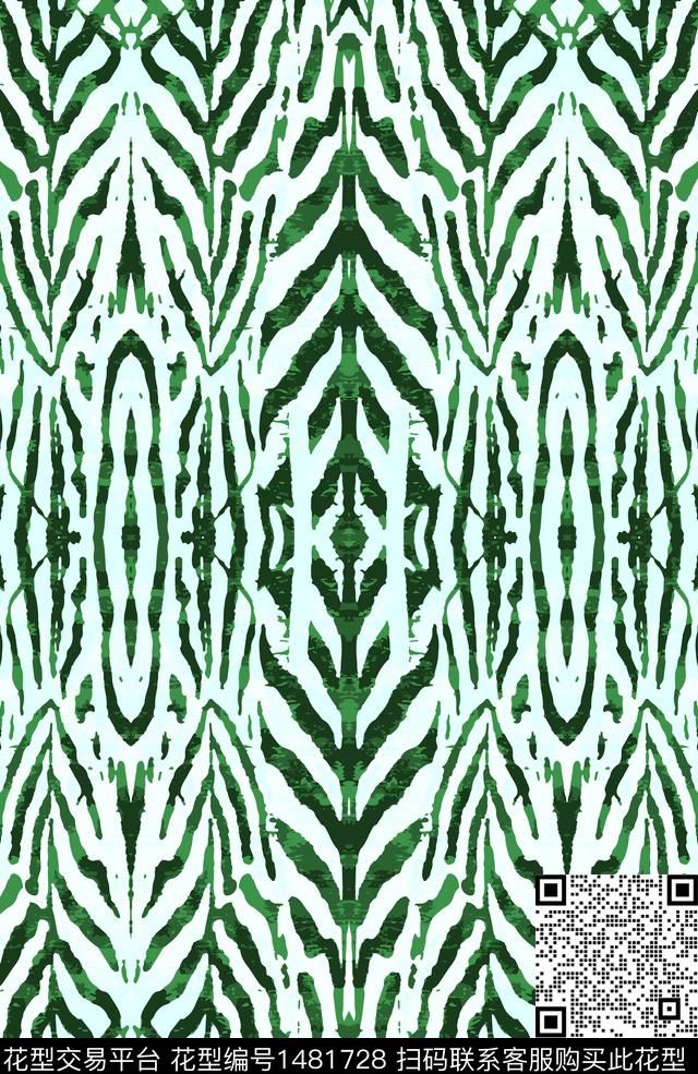 黑白华亿平台民族风花卉数码印花华亿平台下载（图片编号: 1481728） - 瓦栏（Walan）