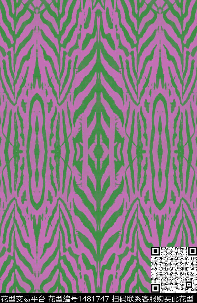 黑白华亿平台民族风花卉数码印花华亿平台下载（图片编号: 1481747） - 瓦栏（Walan）