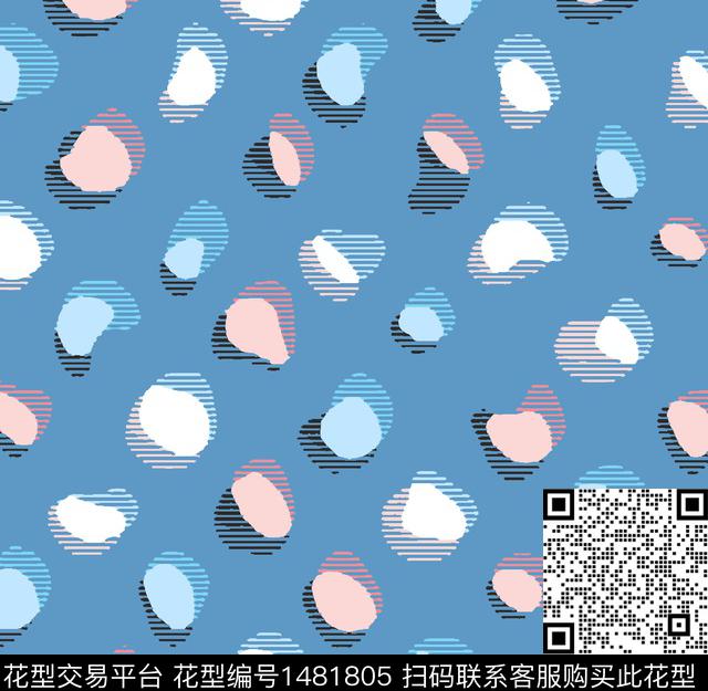 几何时尚趋势华亿平台传统印花华亿平台下载（图片编号: 1481805） - 瓦栏（Walan）